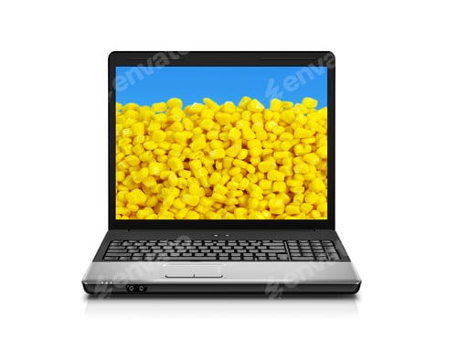 Preview: laptop computer with corn