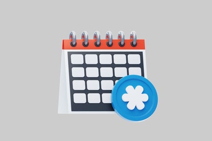 Preview: Simple calendar schedule with asterisk
