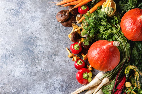 Preview: Variety of autumn harvest vegetables