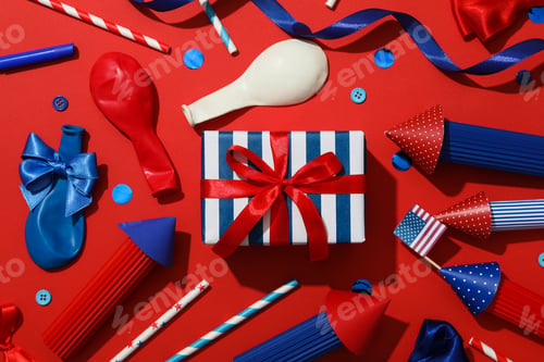 Preview: Composition for 4 july, Independence Day of USA, top view