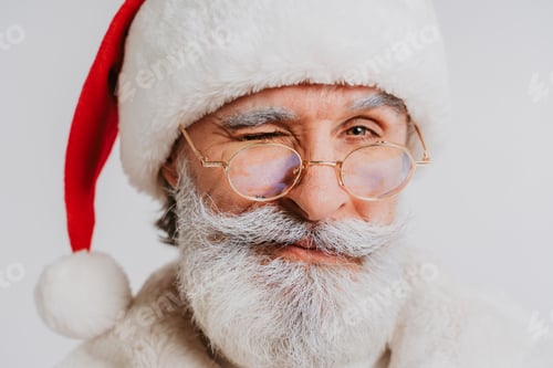 Preview: Santa Claus portrait, Christmas and newyear festive days concepts