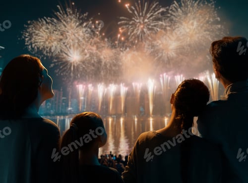 Preview: family watching fireworks