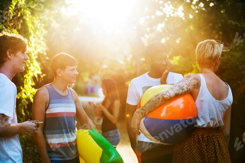 Preview: A diverse group of friends enjoying summer time together