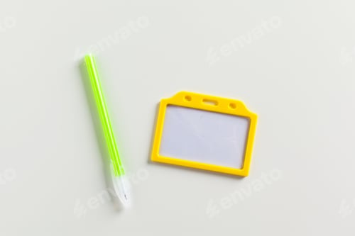 Preview: Name tag and a pen
