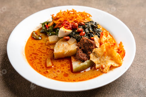 Preview: Lontong sayur or vegetable rice cake