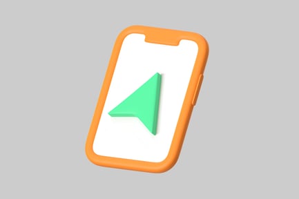 Preview: Smartphone navigation arrow orange frame