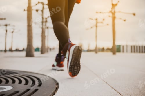 Preview: Abstract Background With Blurred Legs Run Away And Straight.Copyspace For Inspiration And