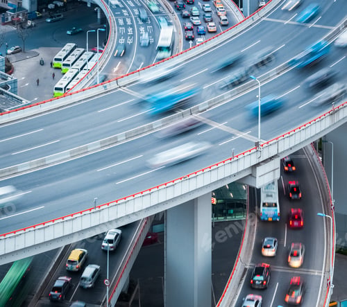Preview: busy traffic closeup