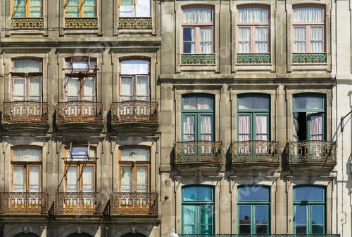 Preview: Architecture with colorful facade of Houses Ribeira District