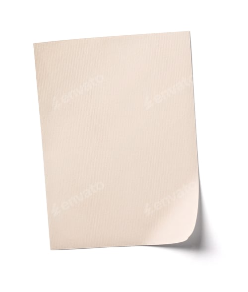 Preview: Close Up Of A Vintage Note Paper On White Background