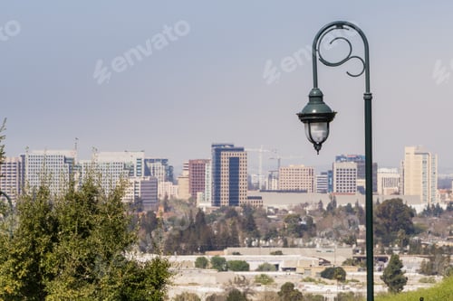 Preview: Street lights, San Jose downtown on the background