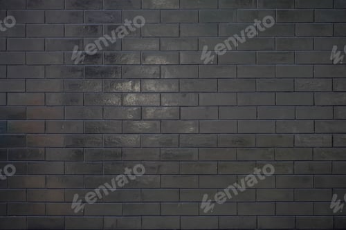 Preview: Black brick wall for abstract background