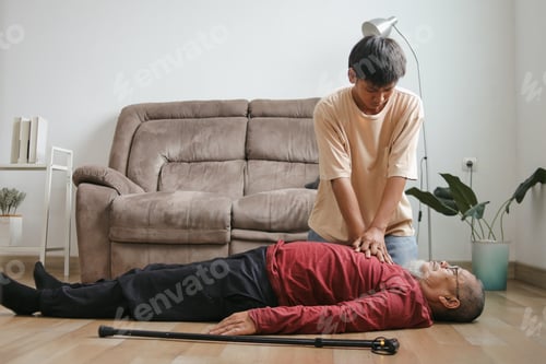 Preview: First Aid Emergency CPR rcp On Heart Attack Man , Resuscitation Cardiopulmonary