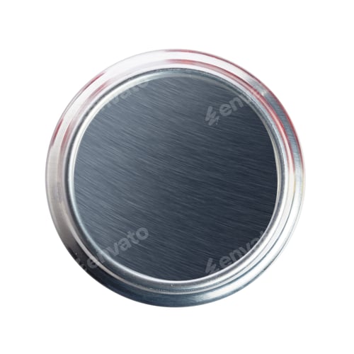 Preview: Round metal lid placed on a flat surface