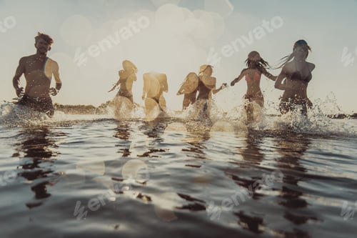 Preview: Friends having fun at the sea