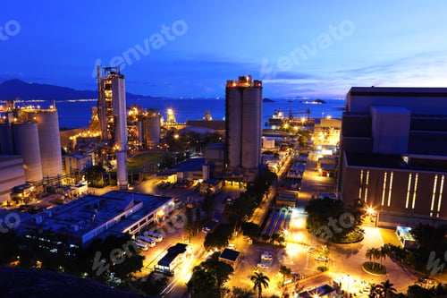 Preview: Industrial plant at dusk