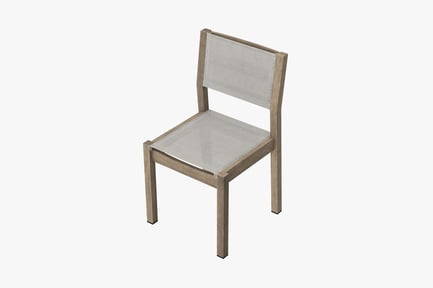 Preview: Outdoor Patio Chair with Synthetic Fabric Seat