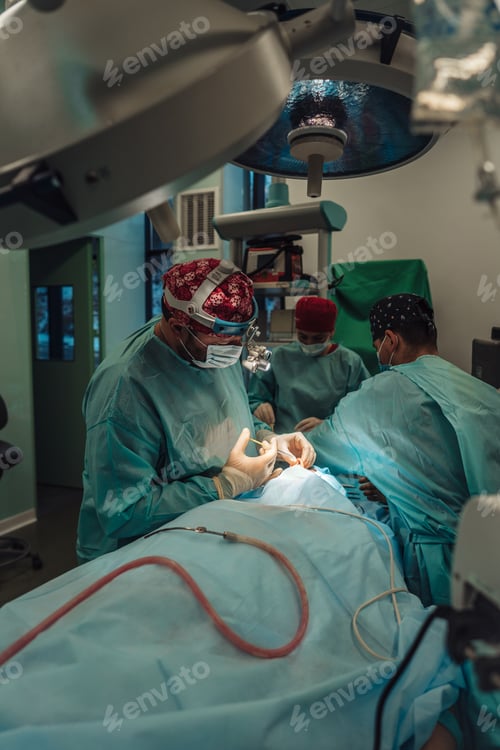 Preview: Cosmetic surgery on nose. Surgeon makes an injection