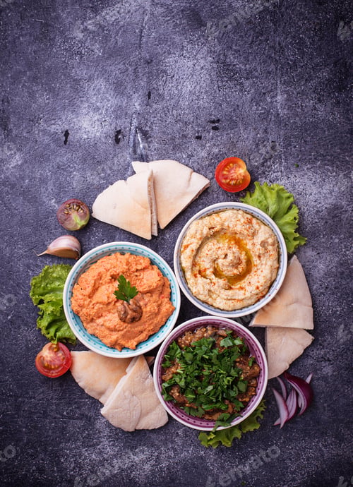 Preview: Selection of Middle Eastern or Arabic appetizers