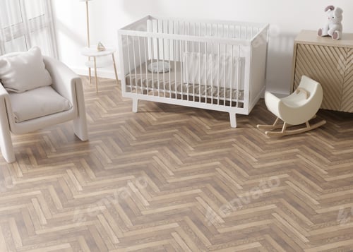 Preview: Mock up for carpet. Children room interior in minimalist, contemporary style. Top view.