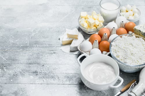 Preview: Different types of dairy products.