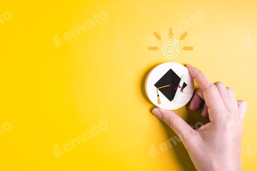 Preview: Graduation cap icon for education graduation and celebration concept
