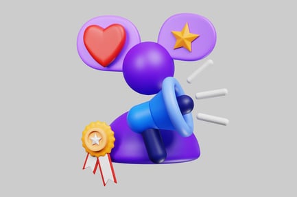 Preview: Cartoon social media influence icon