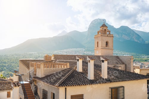 Preview: View of church of Polop de Marina, Costa Blanca, Spain