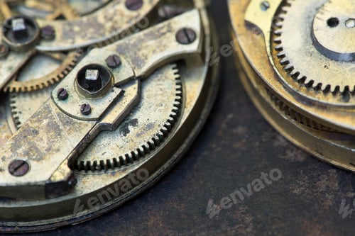 Preview: Vintage watch metal gears