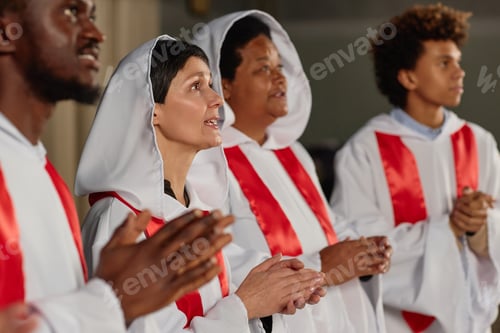 Preview: Church choir clapping hands and singing