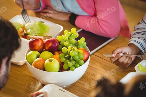 Preview: Bowl of fruits on table