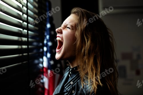 Preview: Stressed girl screaming in her room