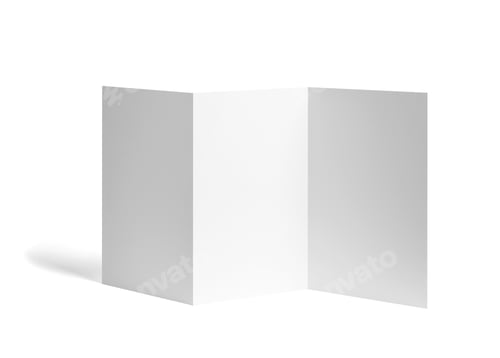 Preview: folded leaflet white blank paper template book