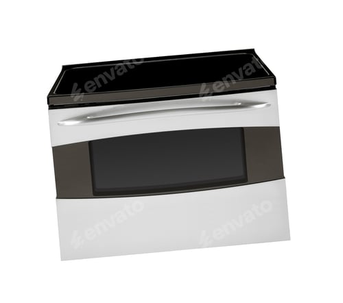 Preview: gas cooker isolated on white
