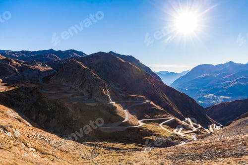 Preview: Switzerland, Valais, Alps, Gotthard pass