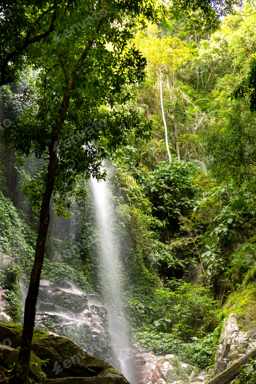 Preview: Sungai Kooi waterfall in the deep forest of Royal Belum State Park, Northern Perak, Malaysia.