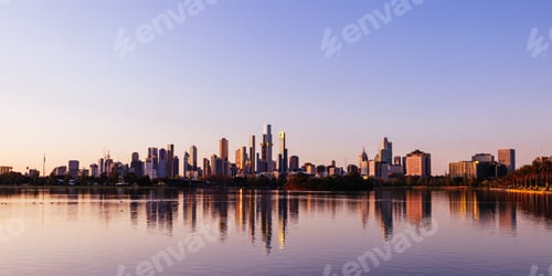 Preview: Albert Park at Sunset in Melbourne Australia