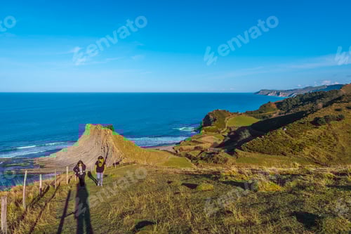 Preview: Details of the Geopark in Sakoneta in Deba at low tide. Basque Country