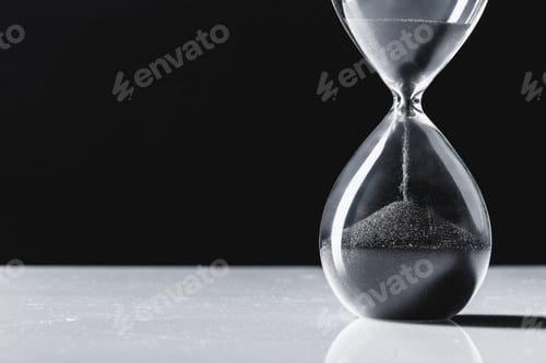 Preview: Hourglass on dark background