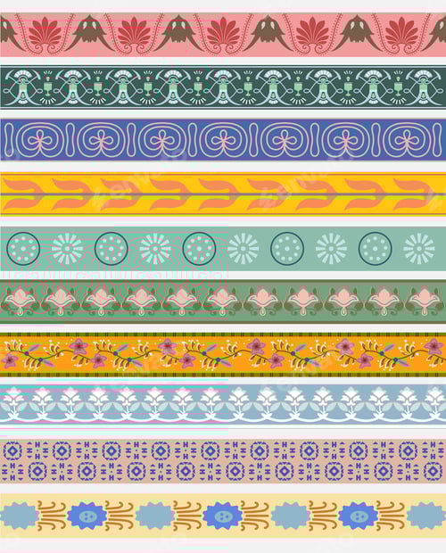 Vista previa: Patrones vintage inspirados en The Grammar of Ornament