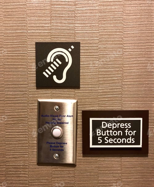 Preview: Audio-Visual Door Alert for the hearing impaired at hotel’s rooms to alert therm of many happenings