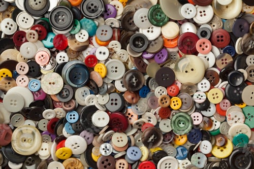 Preview: Collection of colorful sewing buttons