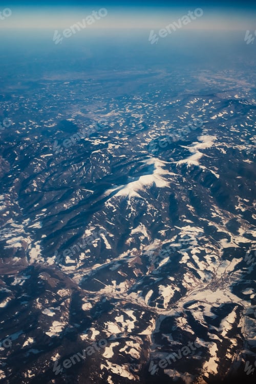 Preview: Mountains Peak Under The Snow Aerial View