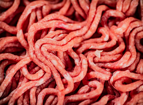 Preview: Raw minced fresh meat. Macro background.