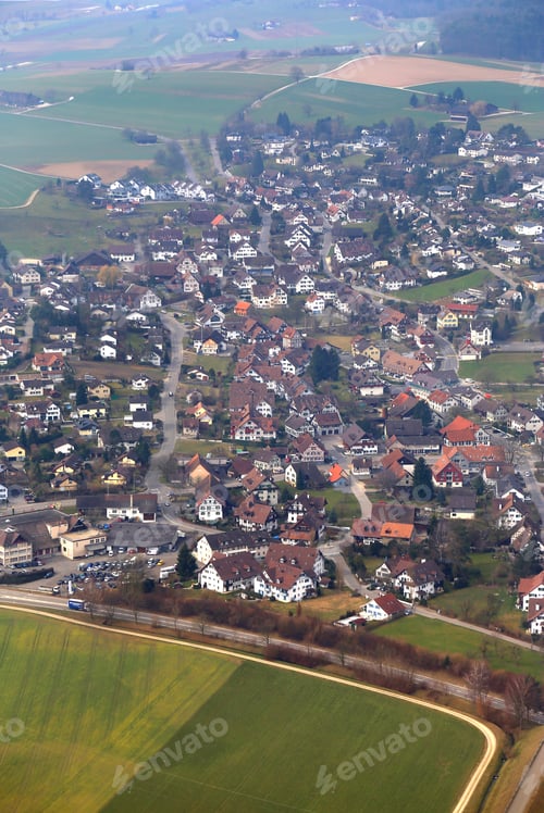 Preview: The aerial view of Switzerland near Zurich