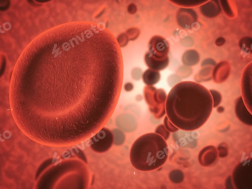 Preview: Its all in the blood. Microscopic view of red blood cells in the human body.
