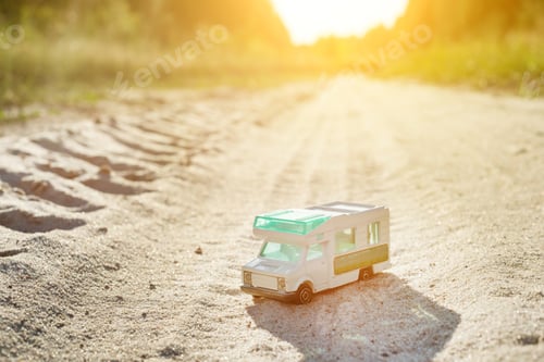 Preview: Toy retro car - symbol of travel and adventure
