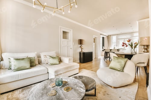 Preview: a living room with a couch and a coffee table