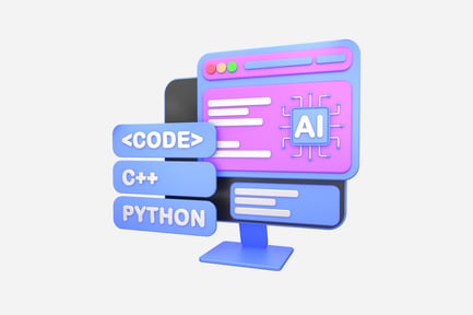 Preview: Code Window Glowing 3D Illustration