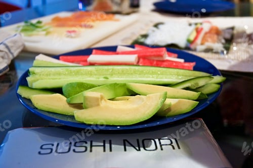 Preview: Sushi Ingredients Prepared and Ready for Assembling